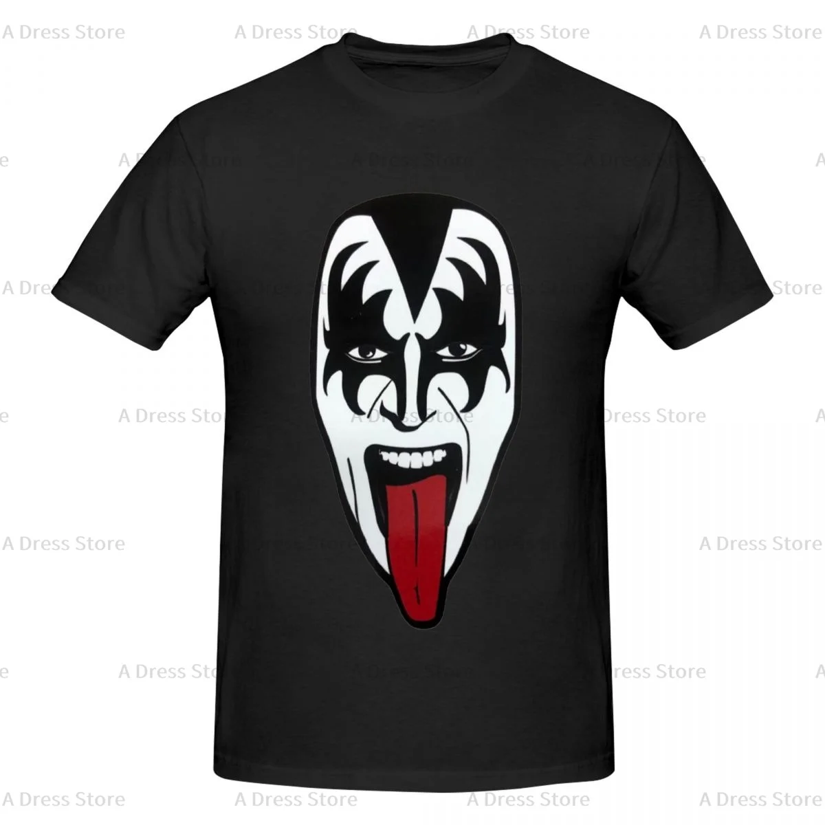 

The Demon Kiss Band Gene Simmons Accessories Crew Men's summer round neck Oversized T-shirt,Novelty Round neck Tee shirt Gift