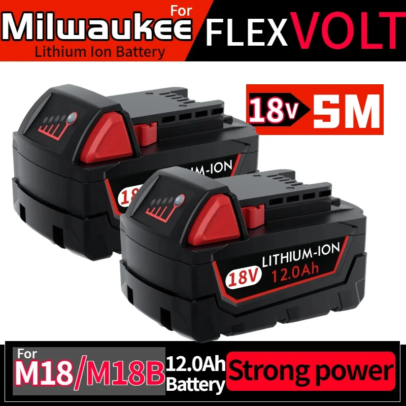 

For Milwaukee M18 18V 6000mAh 18650 Lithium Replacement Battery For Milwaukee48-11-1860 48-11-1850 48-11-1840⚡Tool Battery