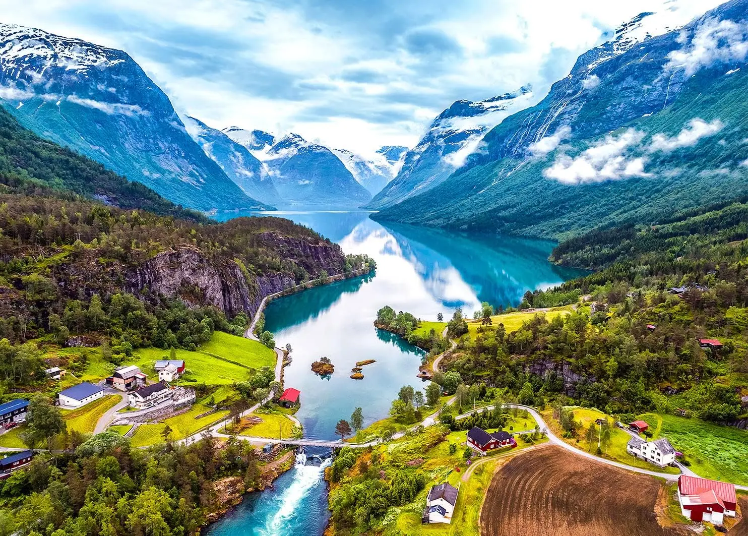 

1000/500/300/120 Pieces Geiranger Fjord Norway Jigsaw Puzzles for Adults Home Decor Challenging Family Fun Educational Toys Game