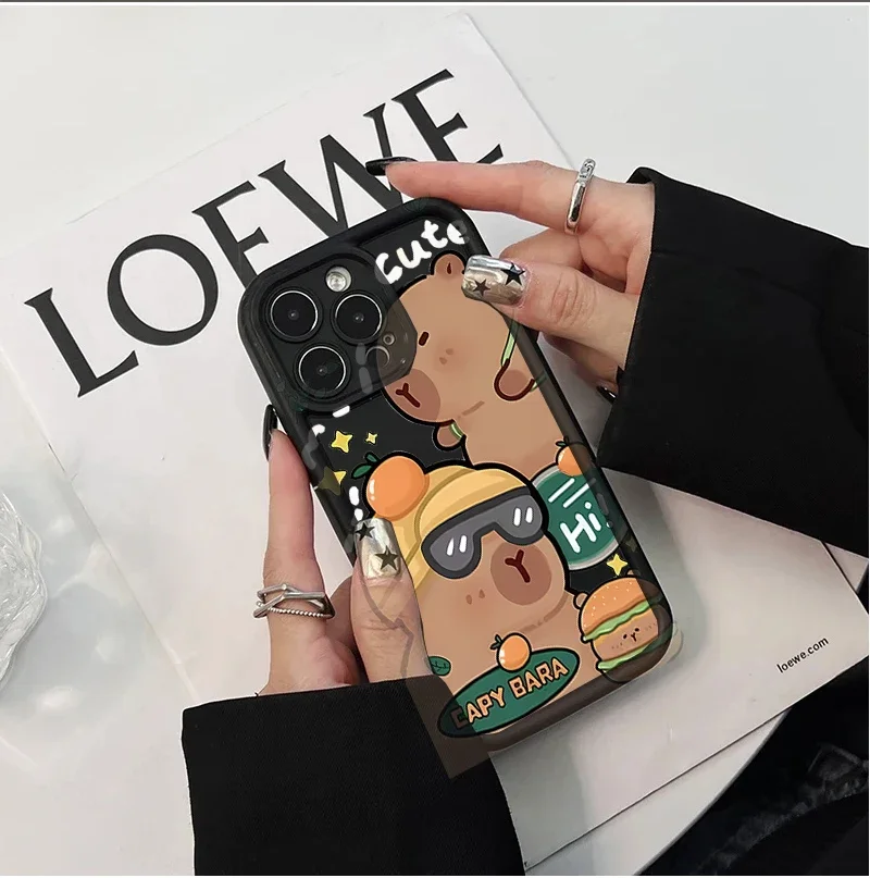 Casing For Samsung Galaxy S26 Ultra S25 FE 5G S24 S23 S22 Ultra Plus A56 A54 A53 A17 A16 5G  Cute Capybara Phone Case