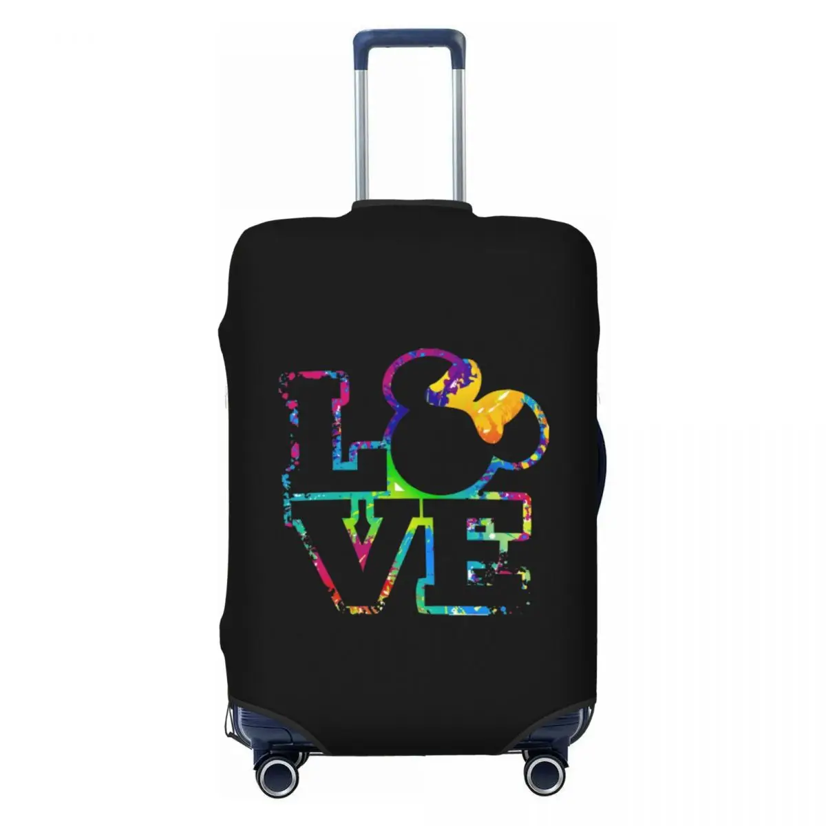 

Custom Cute Mickey Mouse LOVE Luggage Cover Protector Dust Proof Travel Suitcase Covers