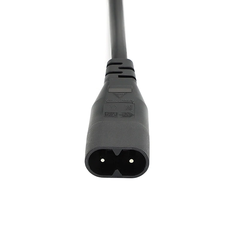 IEC 320 C8 Plug to C7 Receptacle Male to Female Extension Power Supply Main Adapter Cable White/black Color