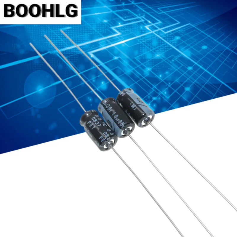 10PCS 10UF 35V Nijikang fever Electrolytic capacitor 35V 10UF 6X11 axial