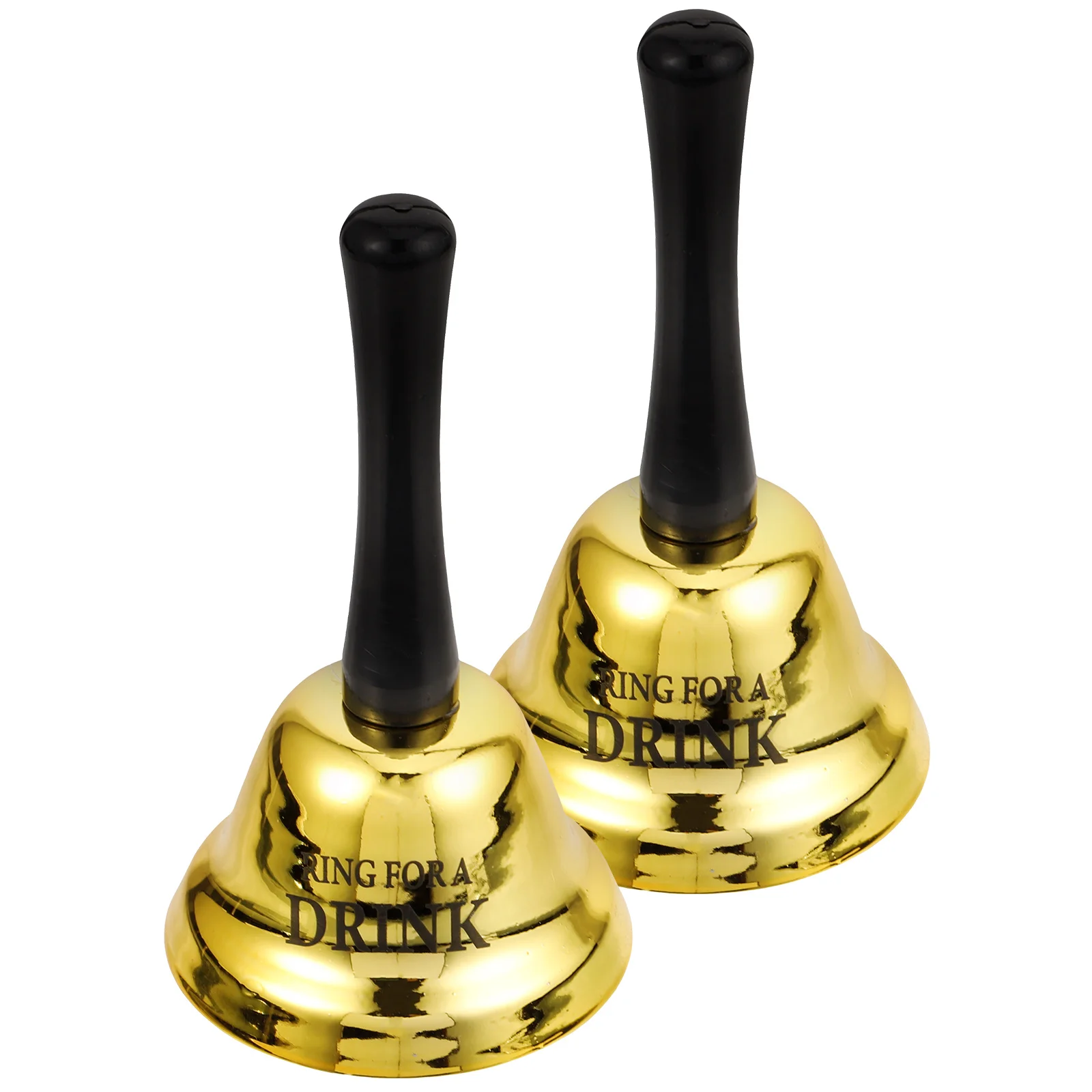 

2Pcs Durable Metal Hand Bell Retro Call Bell for Bar Restaurant Service Desk Dinner Table Party Use Handbells Handheld Bells