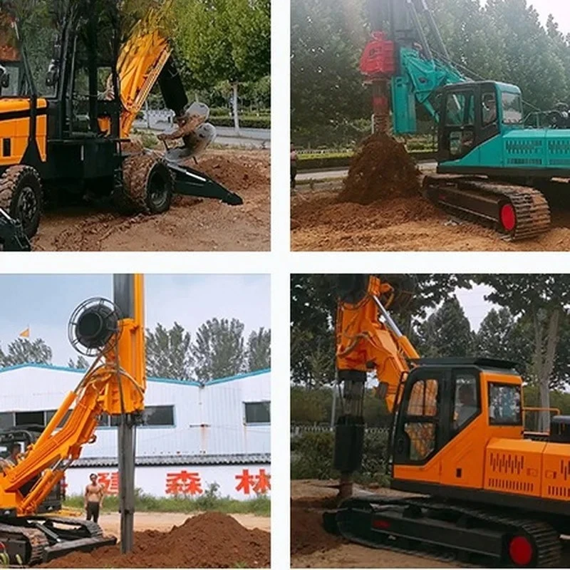 

Китай Earth Rock Роторная буровая установка Шахта DTH Буровая установка Гидравлическая мобильная роторная свайная буровая установка 22 метры 30 метров