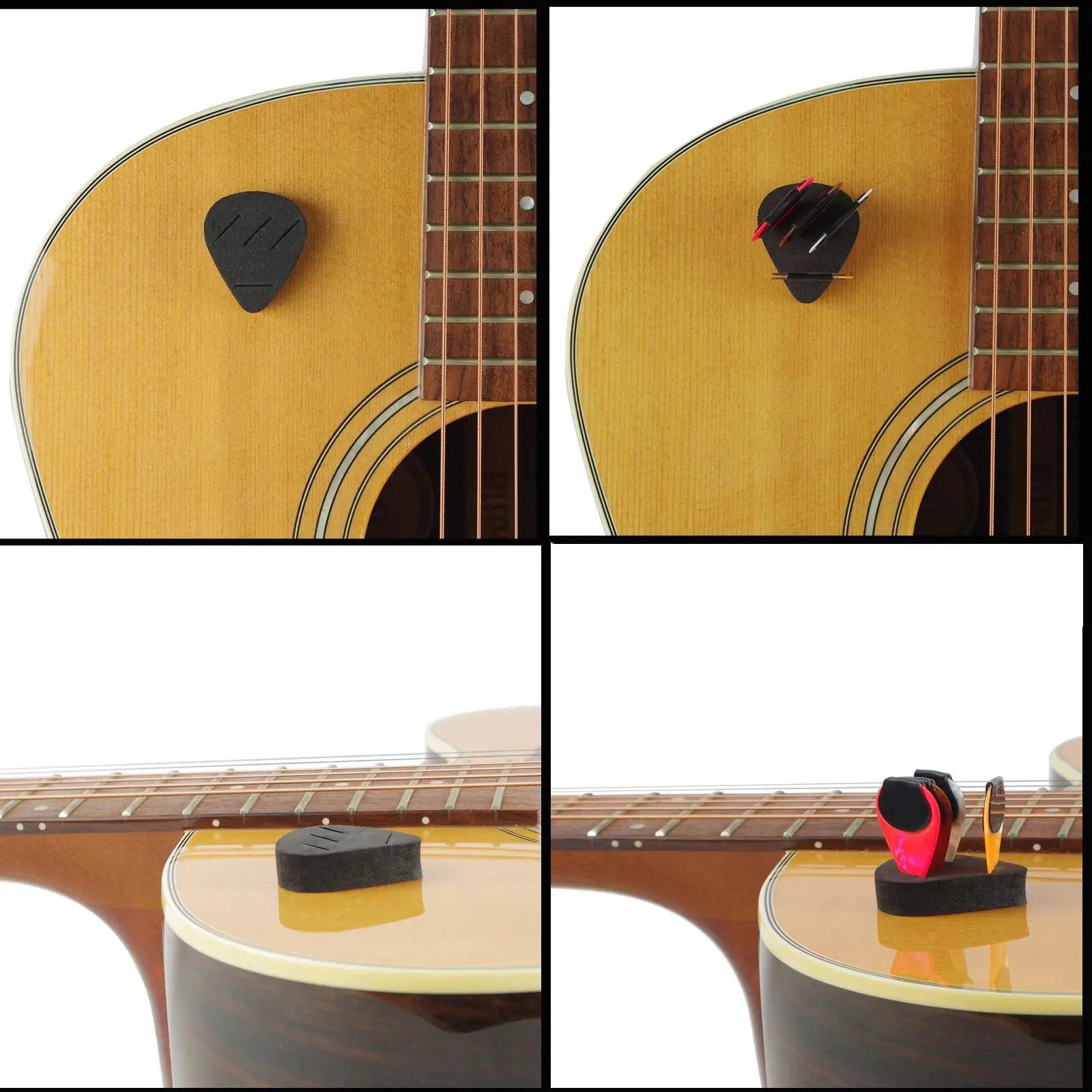 Confortável Guitar Pick Holder, Acessórios para Bass Electric, Non, Escolhas Acessórios, 2 Pcs