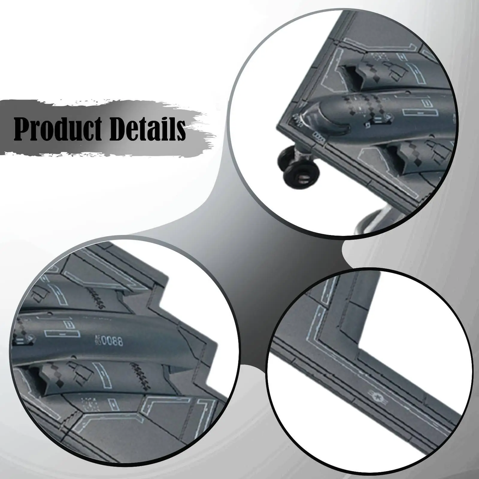 1:200 Scale B-2 Model Aircraft Assembly Toy Attack Fighter Model for TV Cabinet