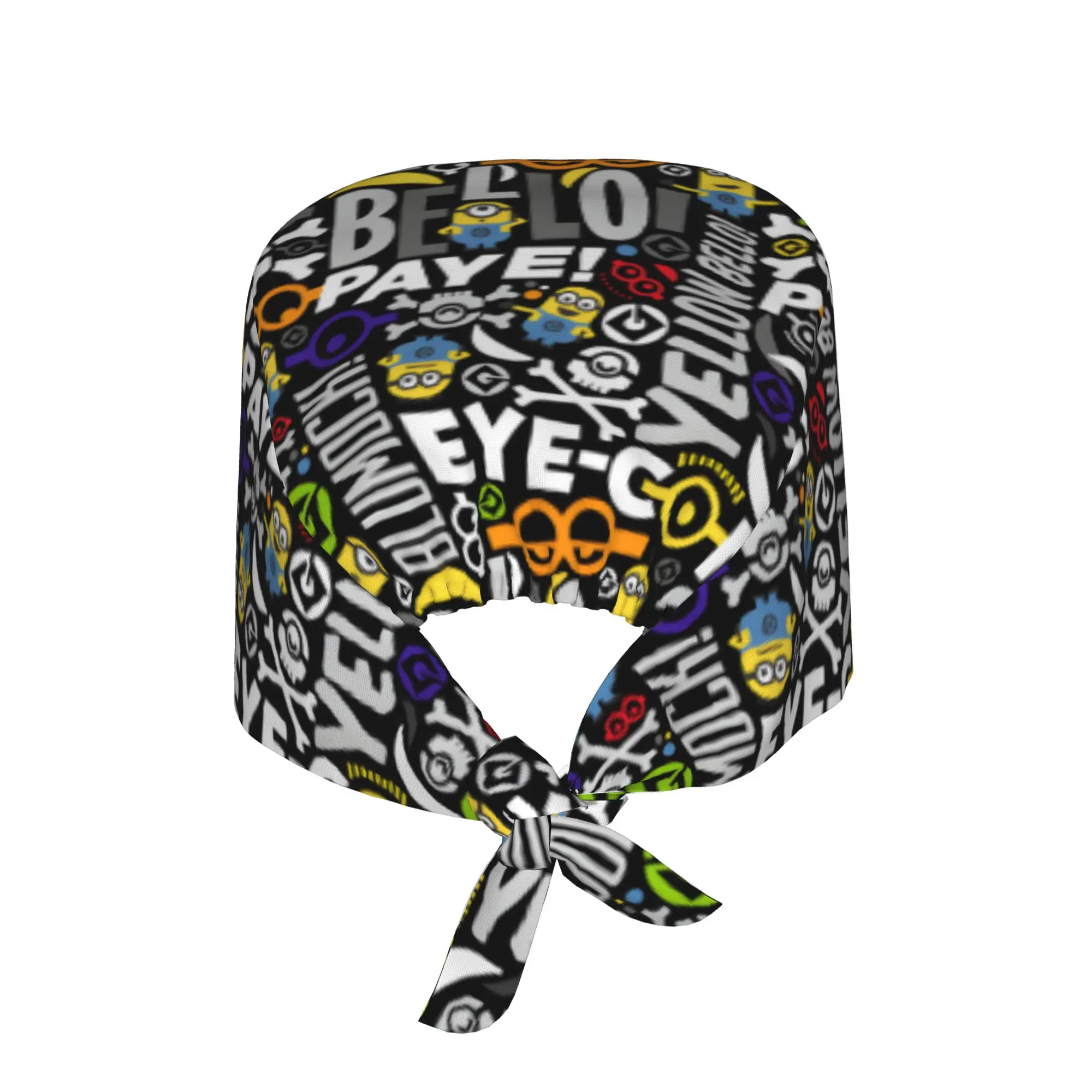 Custom M-Minioned Cartoon Scrubs Cap Surgical Hats Men Women Anime Operating Room Cap Operator Hats Lab Works Hat