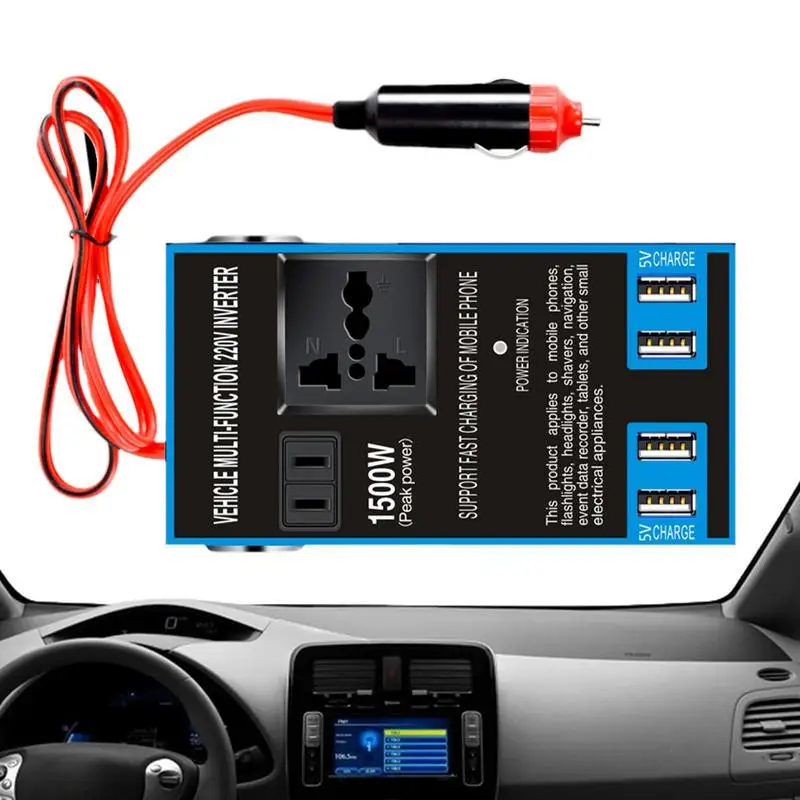 

12V/24V To 220V Car Plug Adapter With USB Port U,niversal Power Adapter Socket Plug Converter Travel Charging Supplies For Car