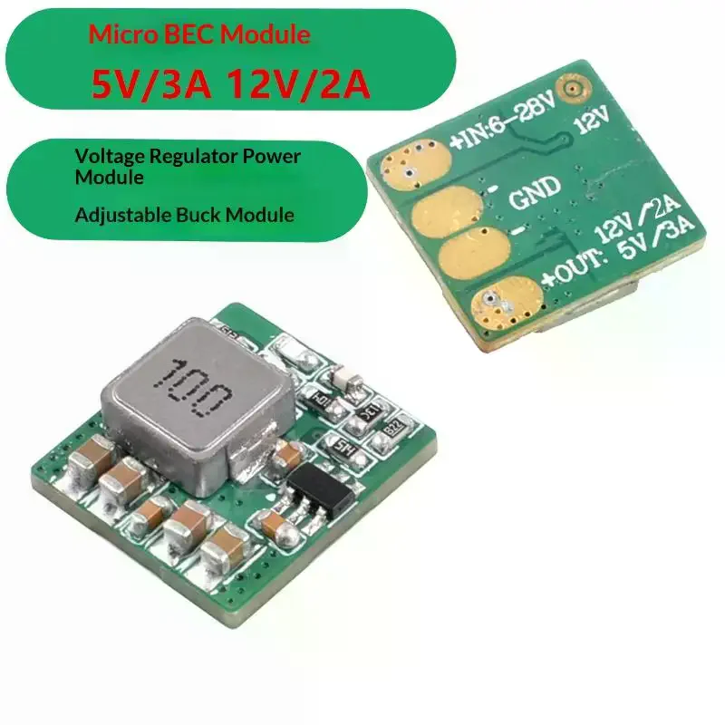 

Модуль питания RC Drone Micro BEC 1 шт.-6 В-28 В до 5 В/3 А 12 В/2 А для мультироторного самолета FPV, аксессуар для фристайла «сделай сам»