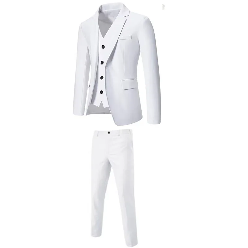 

European and American Popular Suit Vest Pants Three-piece Set of Adult Men's Casual Dress