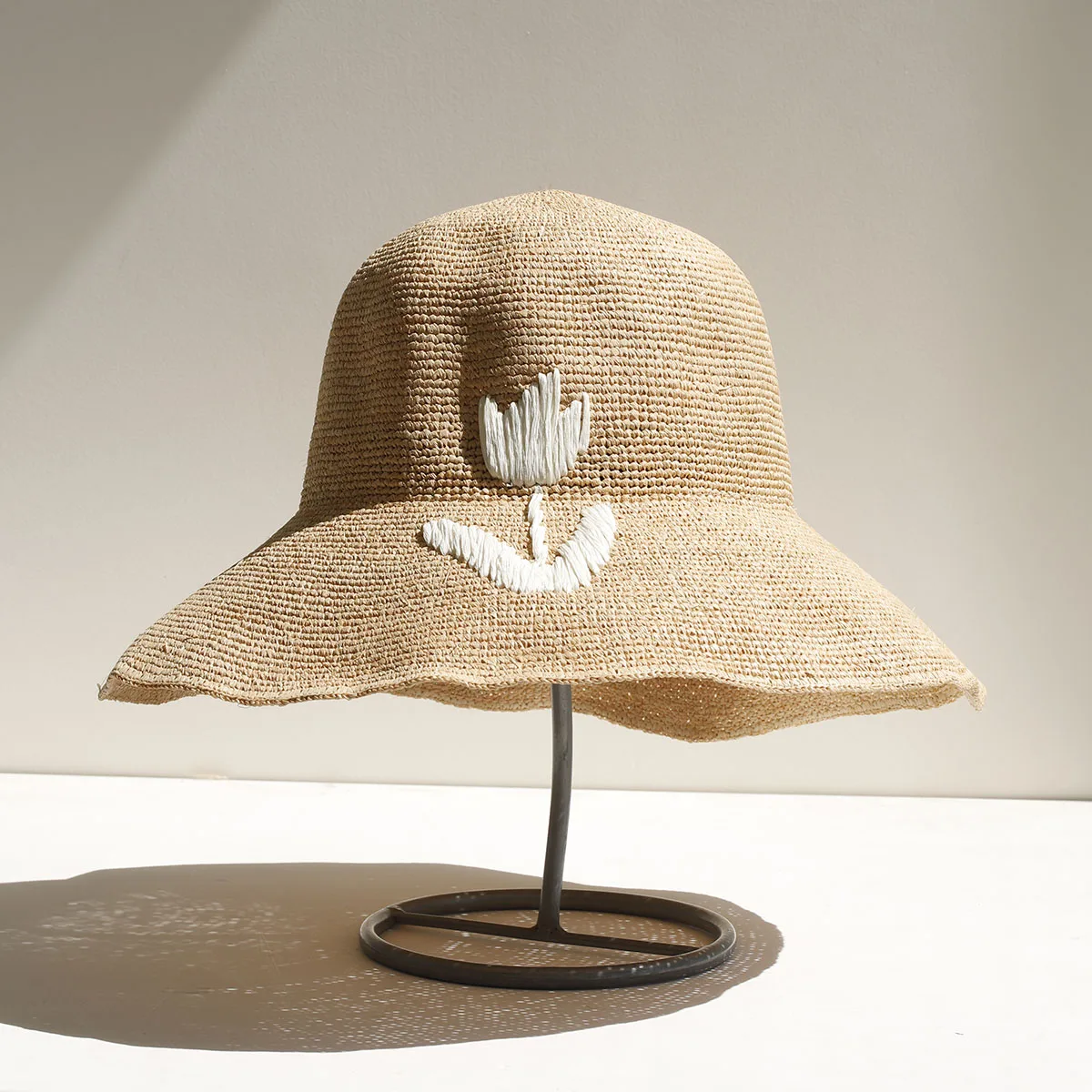 2026 Natural Raffia Hand-woven Sun Hat for Women Summer Sun Protection UV Wide Brim Beach Straw Hat Korean Designer Block Hat