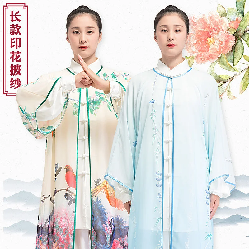 Women's Unisex Tai Chi Cape New Arrival Flowing Chinese Style Martial Arts Training & Performance Wear Gauze Fabric Single Piece
