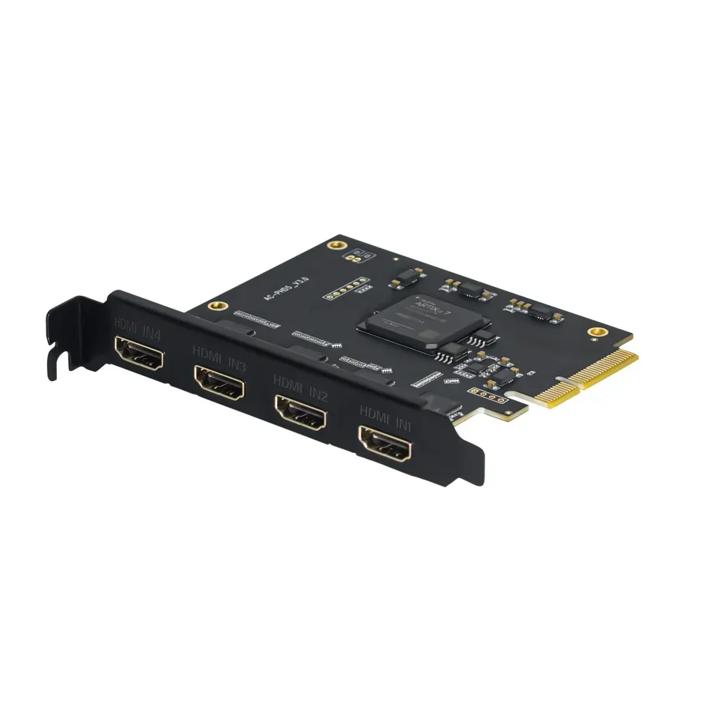 4 Channel SDI PCI-E HD Broadcast Video Capture Card 1080p OBS Vmix Wirecast Streaming For Windows For PC Computer 1080P50/60,10