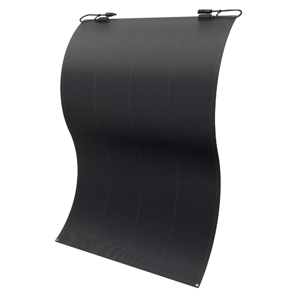 200W Anti-Crack HPBC Cell ETFE Full Black Frameless Flexible Solar Panel Fast Dispatch Stock Balcony RV Boat Solar Panel