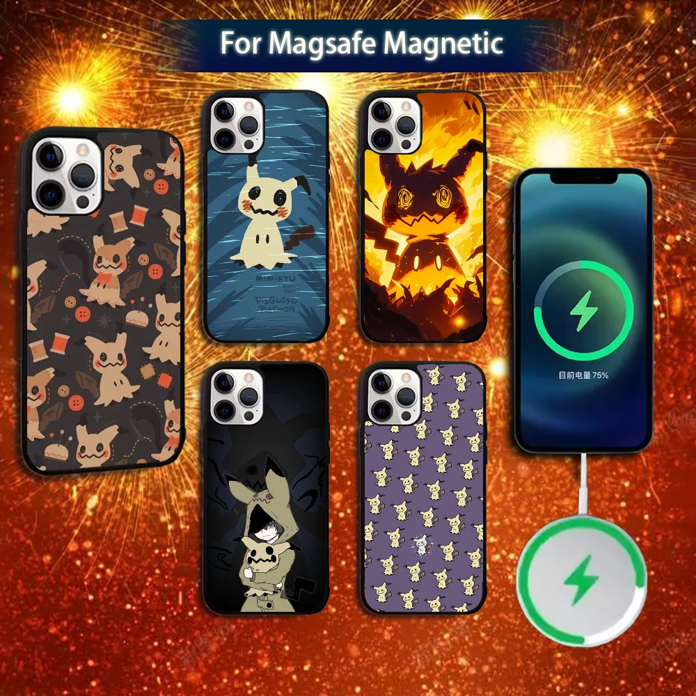 

Anime M-Mimikyu Phone Case For iPhone 16e,16,15,14,13,12,11,Plus,Pro,Max,Mini Magsafe Magnetic Wireless Charging