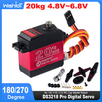 DS3218 Pro Digital Servo 20KG 180/270 Degree High Speed Dsservo IP66 Waterproof Baja Metal Gear 25T Arm for 1/8 1/10 1/12 RC Car