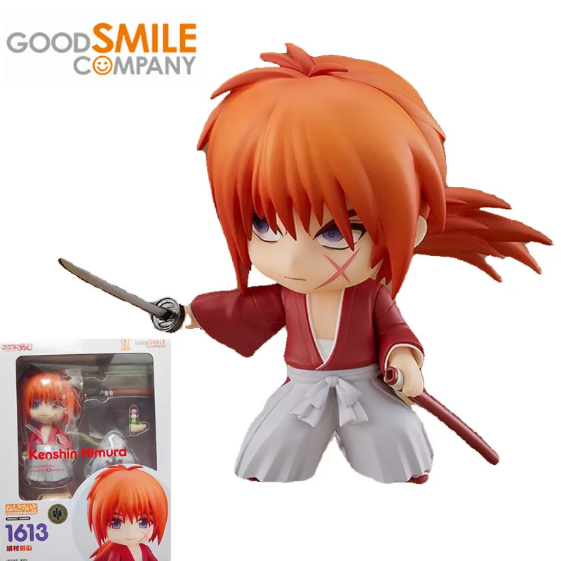 Good Smile Original Nendoroid Rurouni Kenshin Himura Kenshin 1613 joints Movable Anime Action Figure Toys For Boys Girls Gift