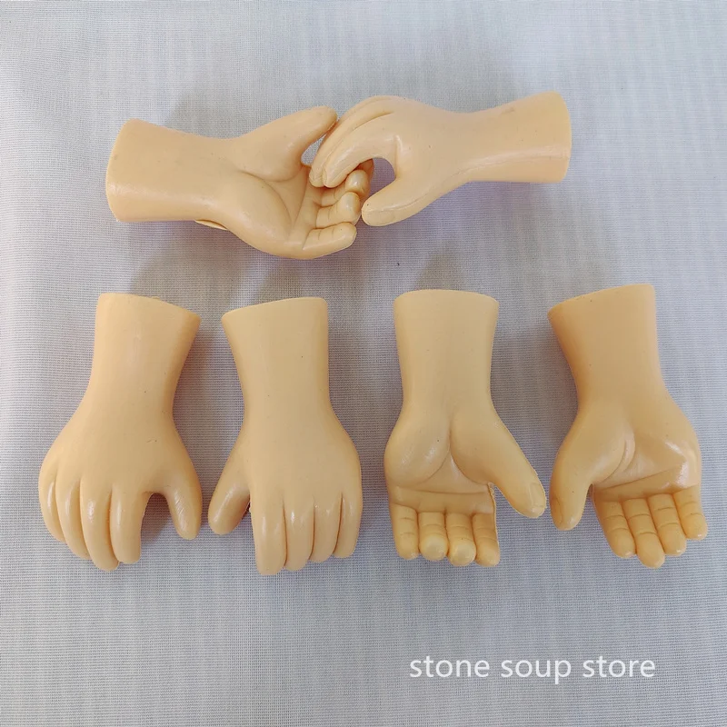 Accesorios navideños de manos de Papá Noel de plástico, simulación de soplado, decoraciones artesanales para muñecas, adorno, 15 estilos, 2-15 pares