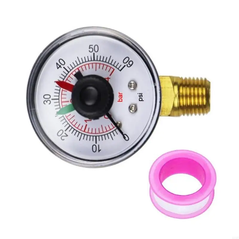 40JE مرشح حوض السباحة مقاييس الضغط 0-60PSI 2 "الطلب مقاييس ضغط حوض السباحة مقاييس الضغط لمرشح حوض السباحة 1/4NPT مركز أسفل جبل