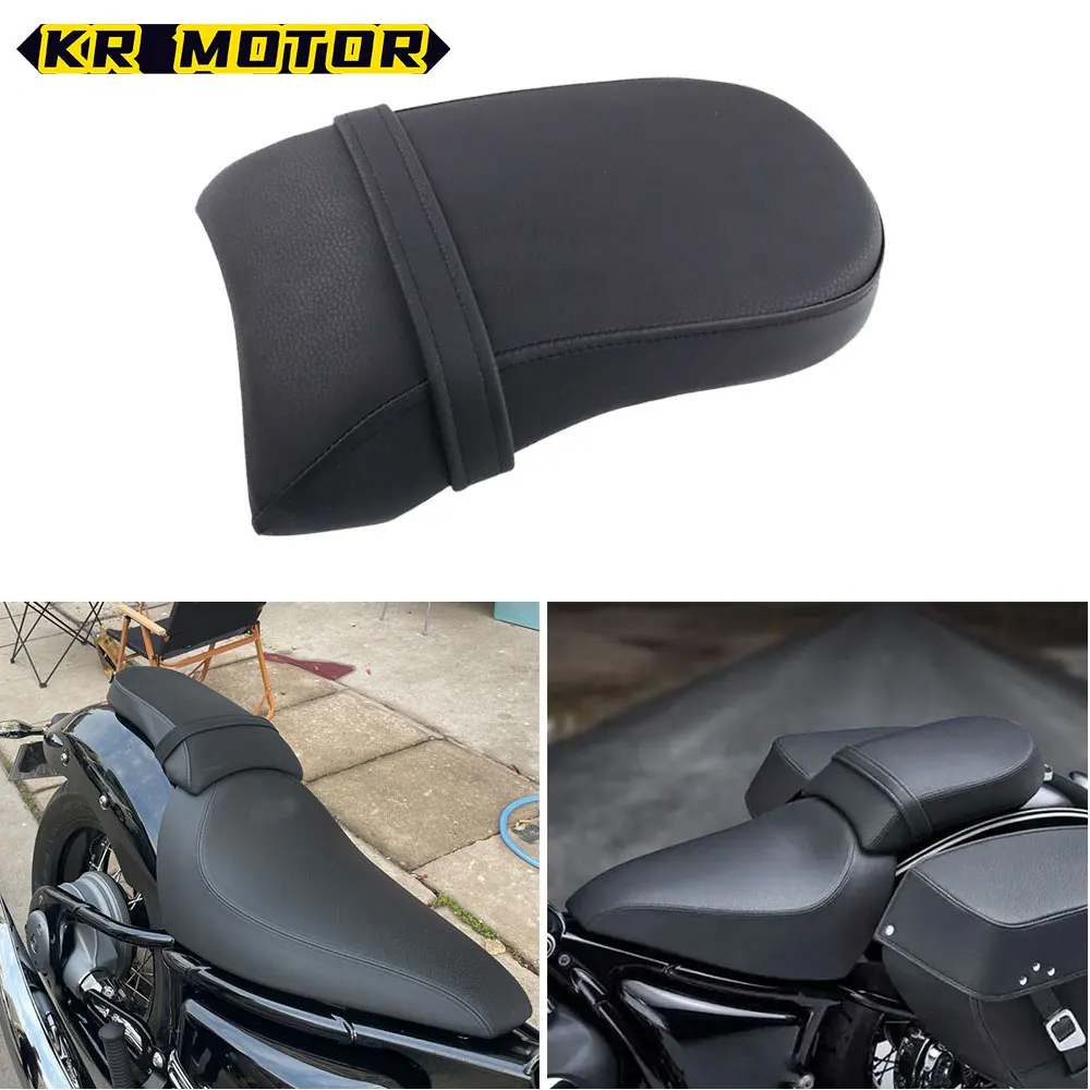 

Fit R 18 Motorcycle Classic Seat Passenger Seat Rear Pillion Saddle Black Flat Cushion Accessories For BMW R18 100 Years 2020-23