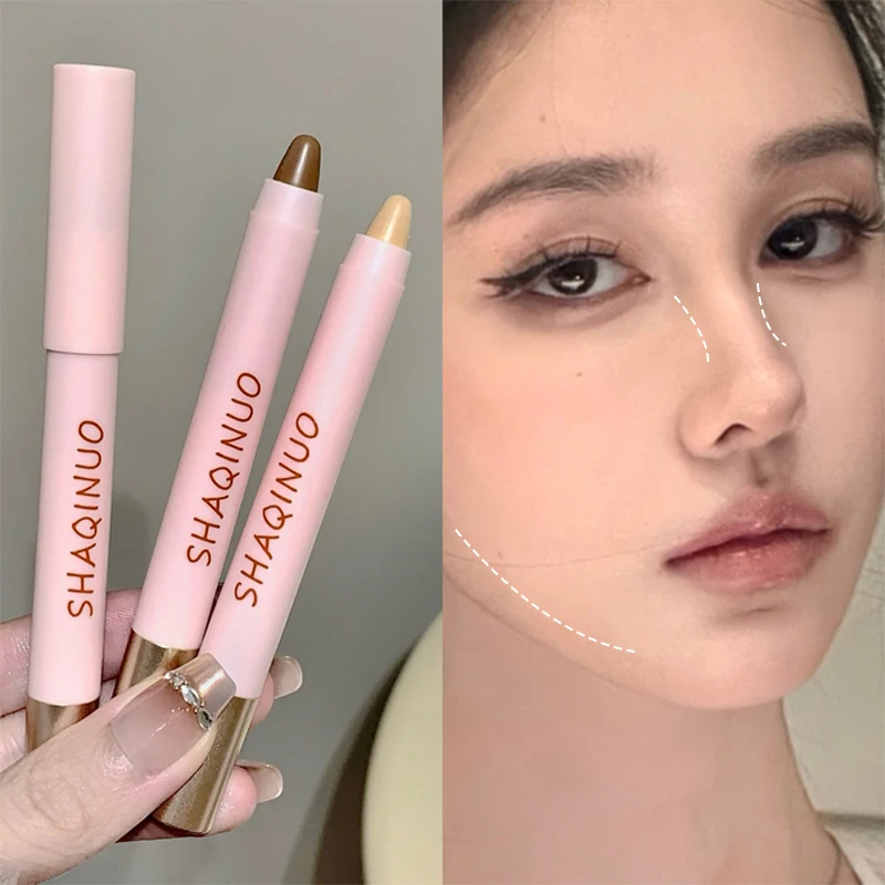تسليط الضوء على عصا برونزر ماتي الأبيض البني الوجه اشراق تشكيل المخفي قلم رصاص مصحح الأنف الظل الكنتوري مستحضرات التجميل