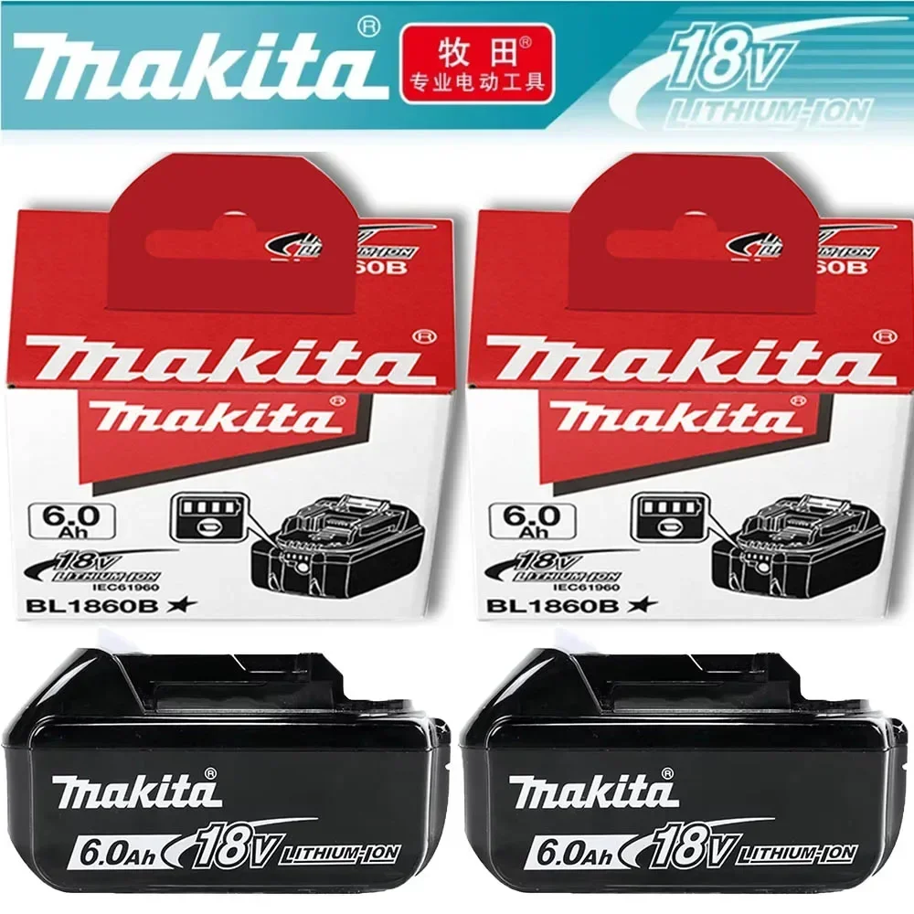 Batterie rechargeable Makita 100% originale 18V 6,0Ah, remplaçant les batteries Makita BL1830BL1840BL1850BL1860B, batterie pour outils électriques