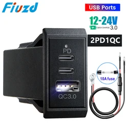 Quick Charge 3.0 USB Socket Outlets usb 12v automotiva car usb charger fast charge QC3.0 Car Socket Adapter for RV Boat