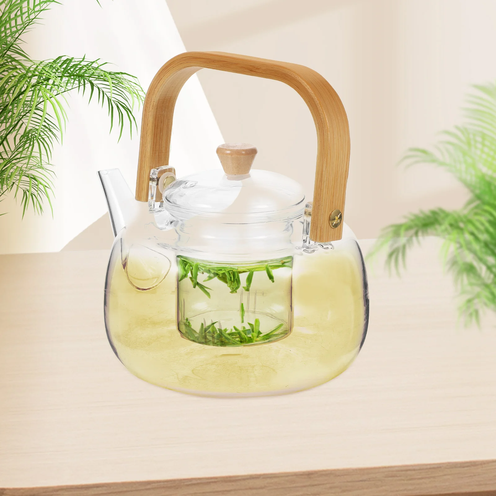 

Glass Pot With Infuser Transparent Teapot For Loose Leaf Herbal Green Tea Bpa Free Easy Clean Tea Maker Kettle
