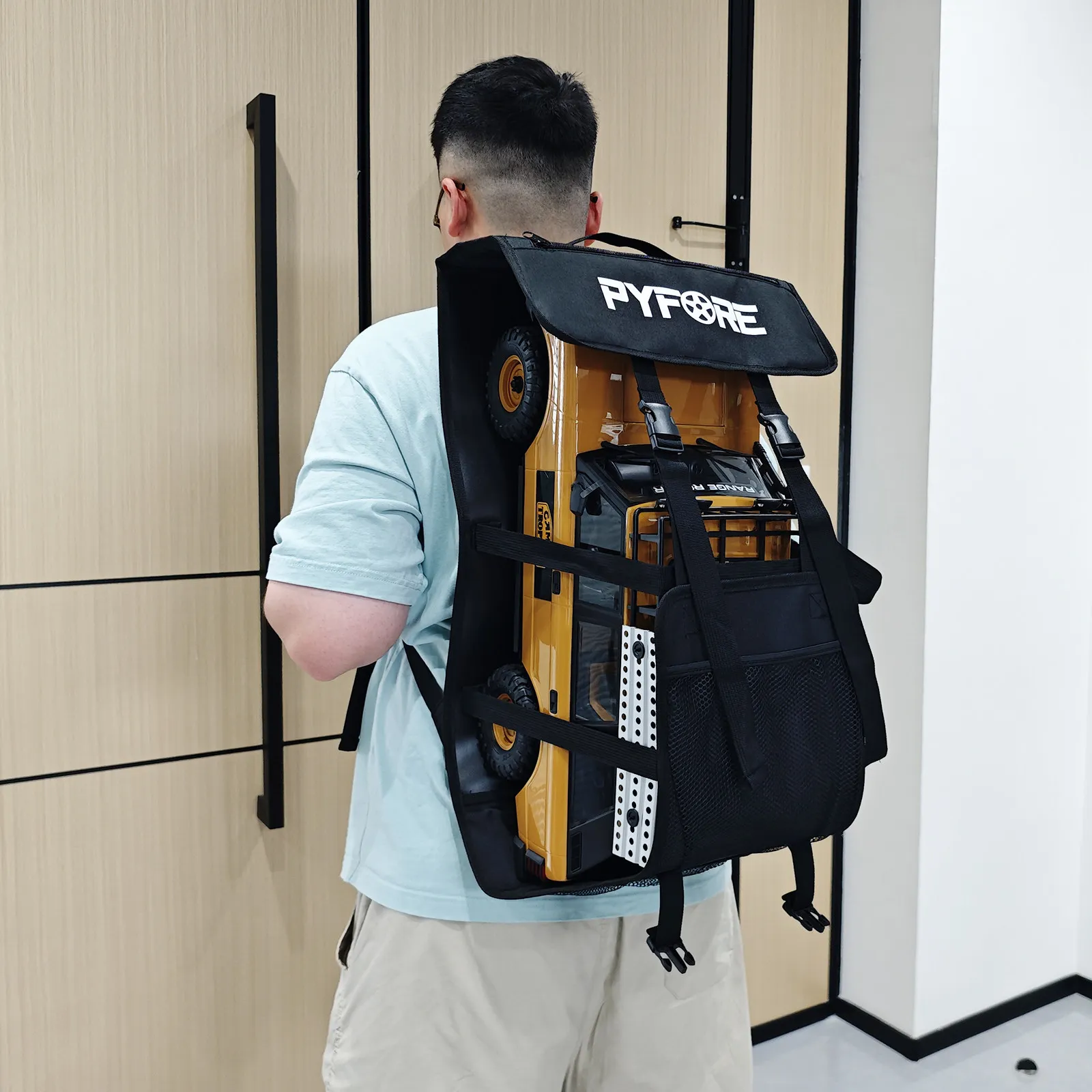 New In Stock Pyfore Rc Car Carry Bag 1/10 To 1/7 Scale Model Vehicle Storage Backpack For Rc Crawler Off Road Transport