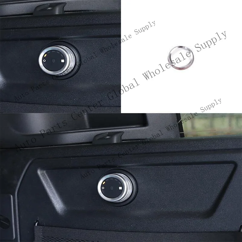 L+ 2020-23 Switch Adjust Knob Ring For Land Rover Defender Silver Aluminum