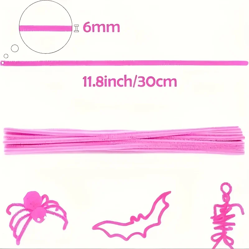 224/225Pcs Tulip Pipe Cleaner Flower Making Kit. Includes Pipe Cleaners, Flower Stems, Glue Sticks, Tape, with Video Tutorial