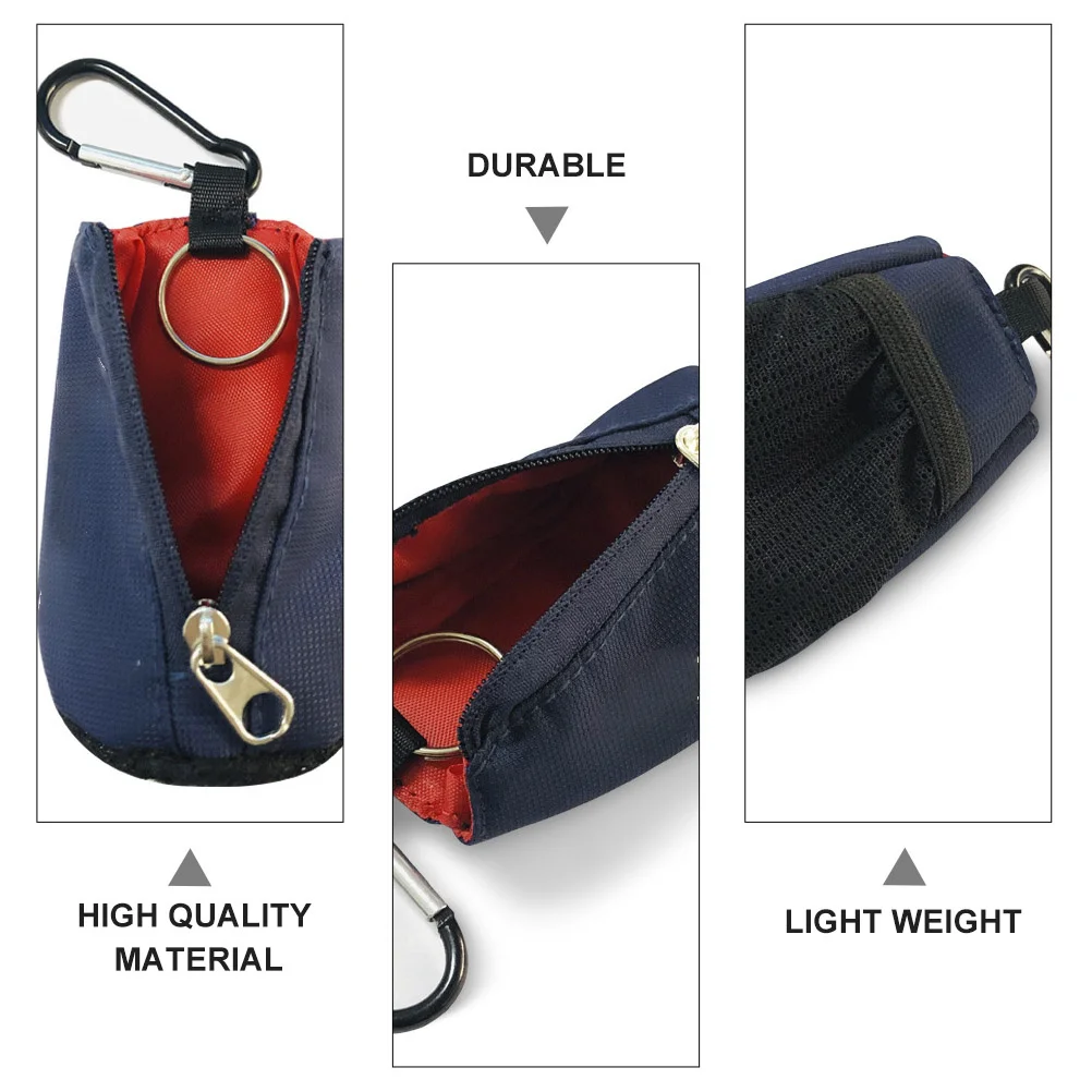 قطعة واحدة من حقيبة خصر الجولف، قماش تنظيف الكرة، مادة ممتازة، متينة وقابلة لإعادة الاستخدام، سهلة التنظيف، حقيبة جيب صغيرة محمولة خفيفة الوزن