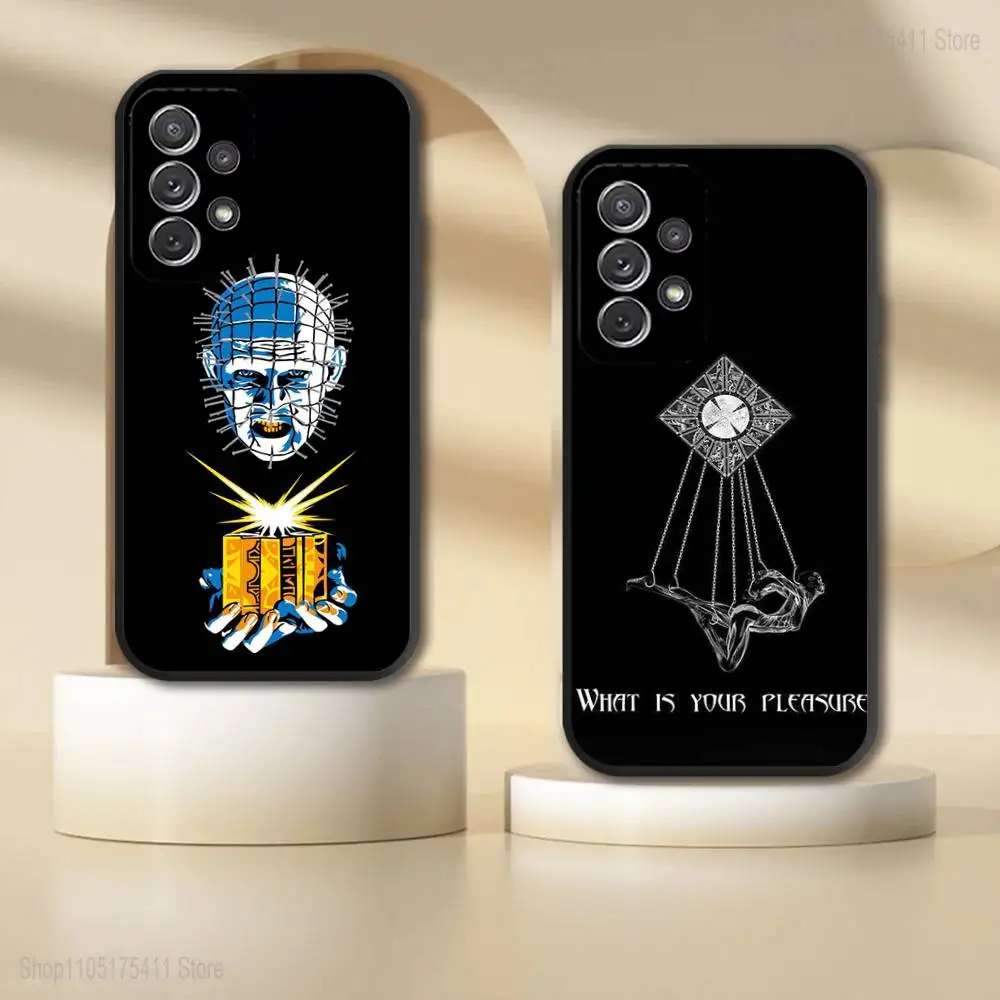 

P-Pinhead H-Hellraiser Cool Phone Case For Samsung S 25,24,23,22,30,21,10,9,Ultra,Plus,Lite,FE,4,5G Black Soft Case