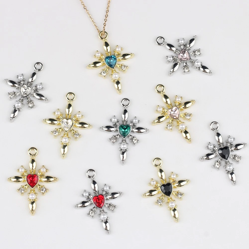 10pcs Fashion Cute Stars Heart Pendant Jewelry Making Accessories DIY Handmade Earrings Necklace Bracelet Craft Ornament Gifts
