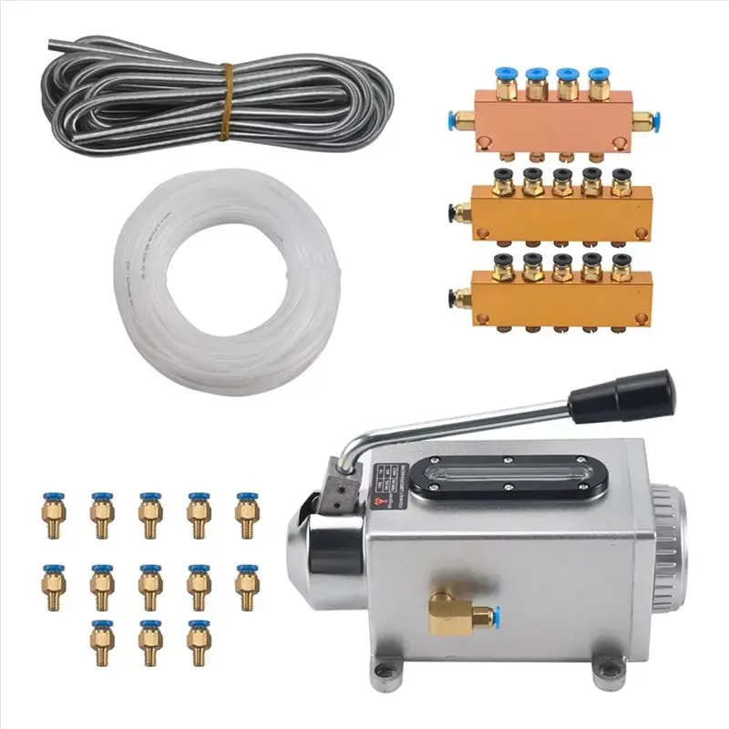 【FLASH DEAL】2 Set Lubricating Oil Pump Hand-Actuated Cnc Router Electromagnetic Lubrication Pump Lubricator