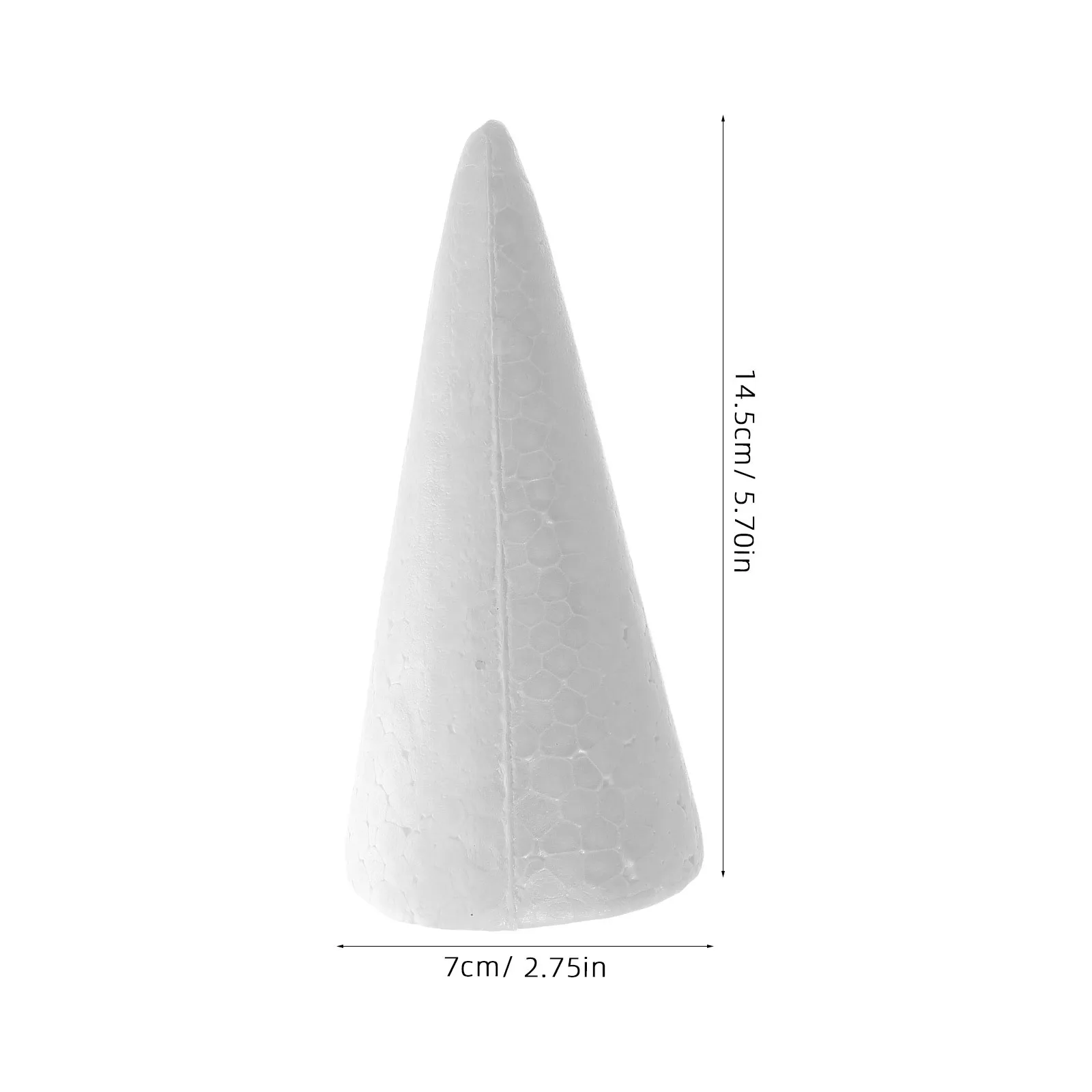 Cônes en mousse blancs de 15Cm, 12 pièces, artisanat pour pièce maîtresse d'arbre de noël, décoration, cône de projet d'art éducatif