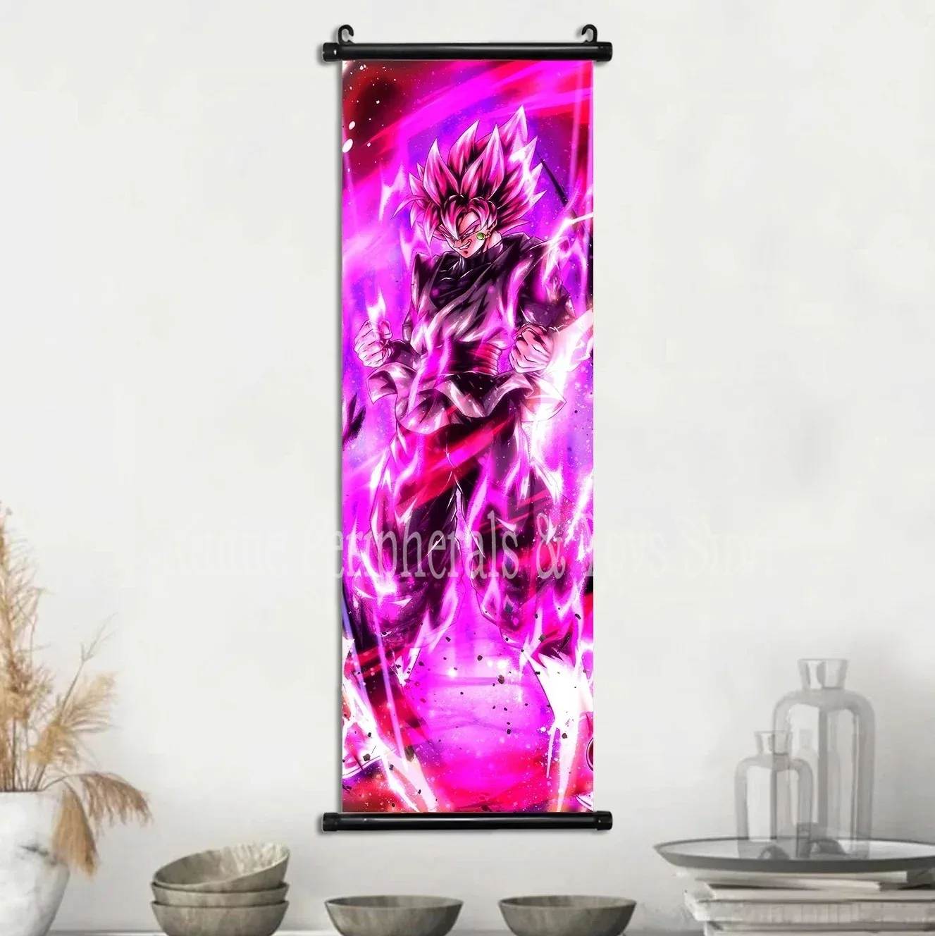 Bandai Gedrucktes Dragon Ball Poster, Anime-Wandkunst, Goku-Bilder, Bej Defensa, Gemälde auf Leinwand, Super Saiyajin, hängende Schriftrollen, Heim- und Raumdekoration 5