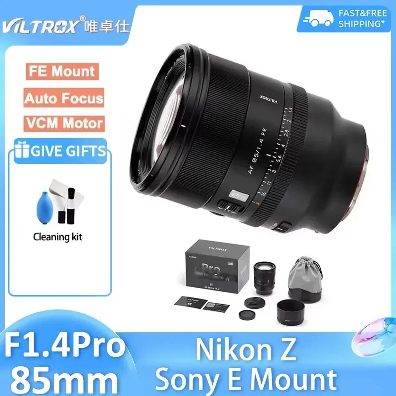 VILTROX 85mm F1.4 PRO Autofokus-Großblenden-Objektiv für Vollformat-Porträts, Kompatibel mit Sony ZVE10 A7iii A6400 FX30 A7iv Nikon Z Z6 Anschluss