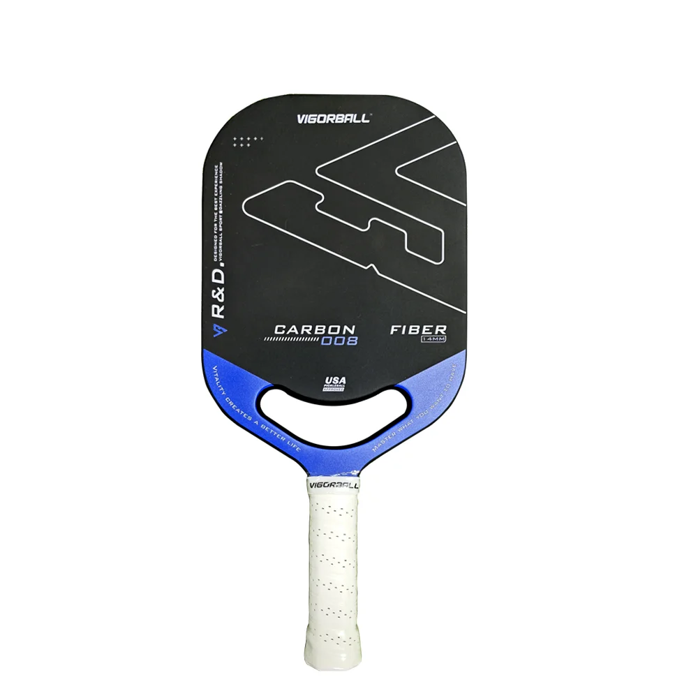 Pagaia per pickleball di alta qualità con superficie di attrito al carbonio personalizzata Design aerodinamico 3K T700 13mm/14mm/16mm
