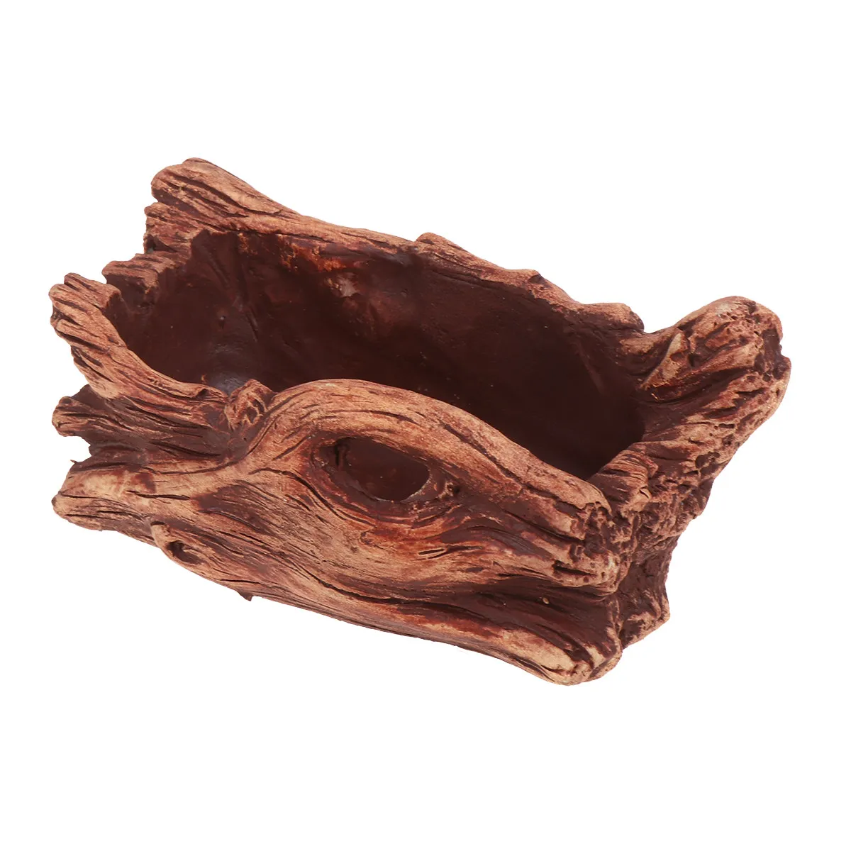 Leakproof Retro Cement Basin Creative Wood Stump Flowerpot Perfect Home Office Garden Succulent Plant Potted Balcony Decoration