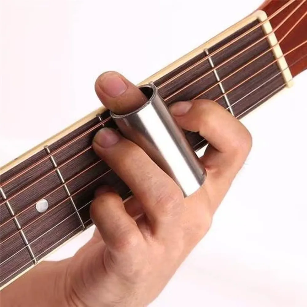 Essential Stainless Steel Guitar Slide Smooth Silver Finger Slide Convenient Slide Rod Banjo