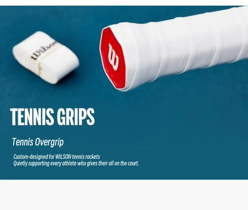 3 шт., теннисная ракетка Wilson, сухие ручки, повязка на повязку, теннисная ракетка, резиновая противоскользящая резиновая ручка для ракетки, ремень, впитывающий пот