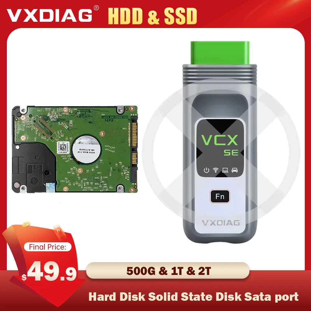 2025 Newest VXDIAG VCX Universal Car Accessories HDD/SSD Scan For Benz C6 For JLR For VW New Software Hard Disk For Ford Mazda