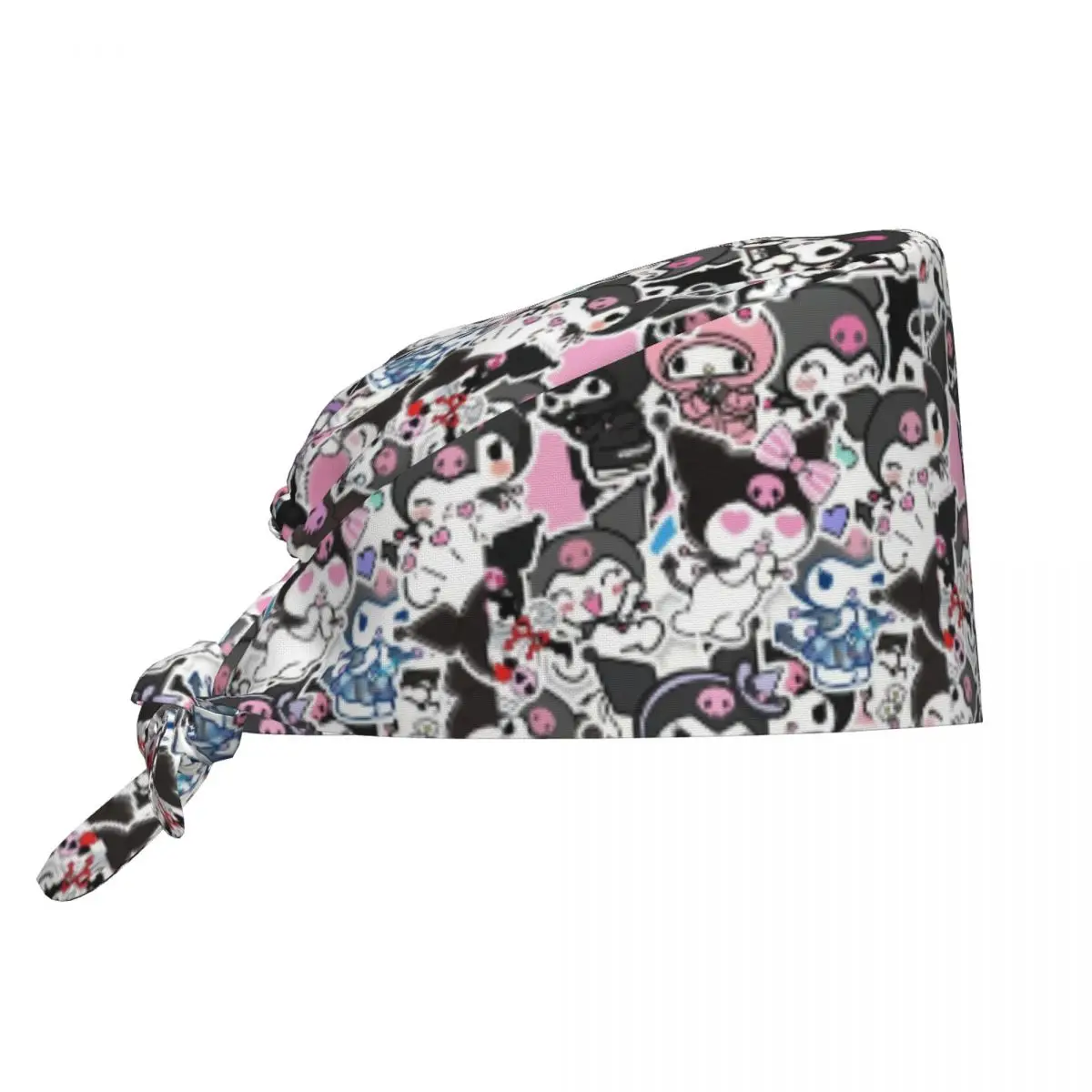 

Пользовательские Sanrio Kuromi мультфильм медицинский персонал скрабы шляпа для мужчин женщин для шеф-повара шляпа скраб шапки