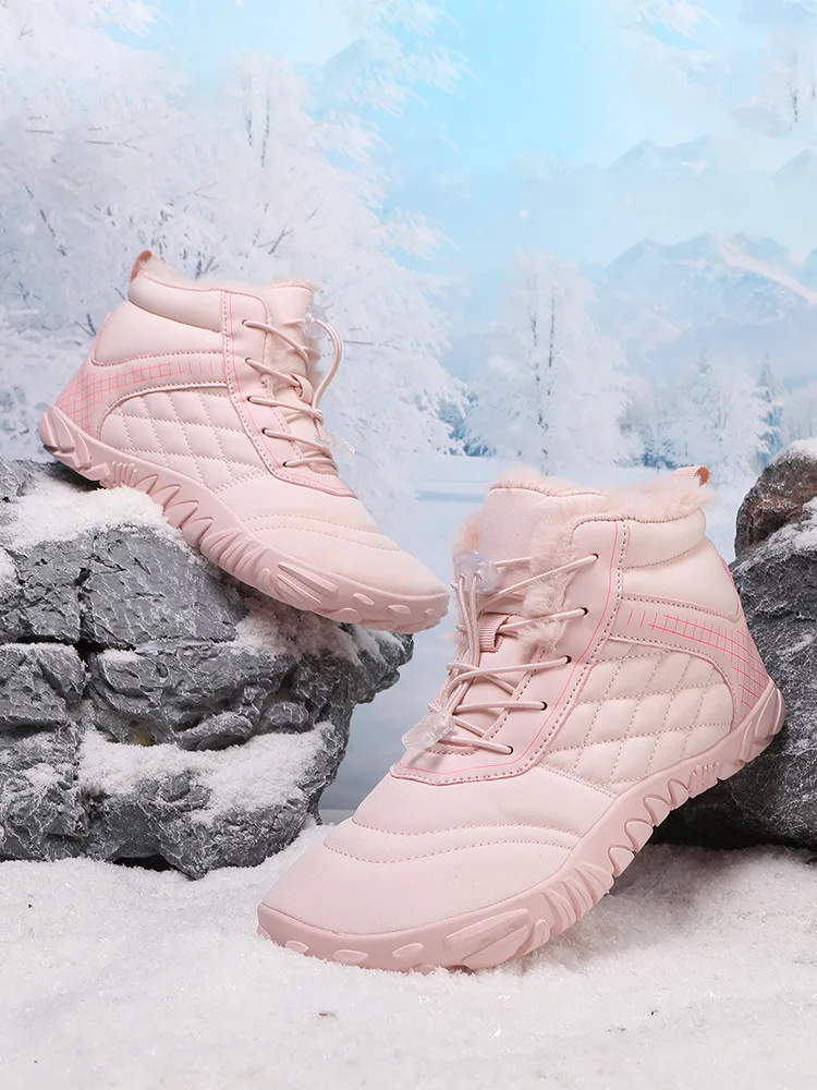 

Новая мужская и женская зимняя спортивная обувь, зимние ботинки, теплая плюшевая толстая водонепроницаемая походная обувь, нескользящая модная походная обувь босоногая обувь женская кроссовки женские трекинговые альпин