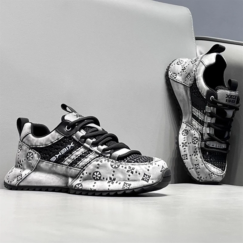 

Модные парусиновые мужские кроссовки Four Seasons, новинка лета 2024, повседневная мужская обувь, удобная уличная износостойкая мужская обувь 44