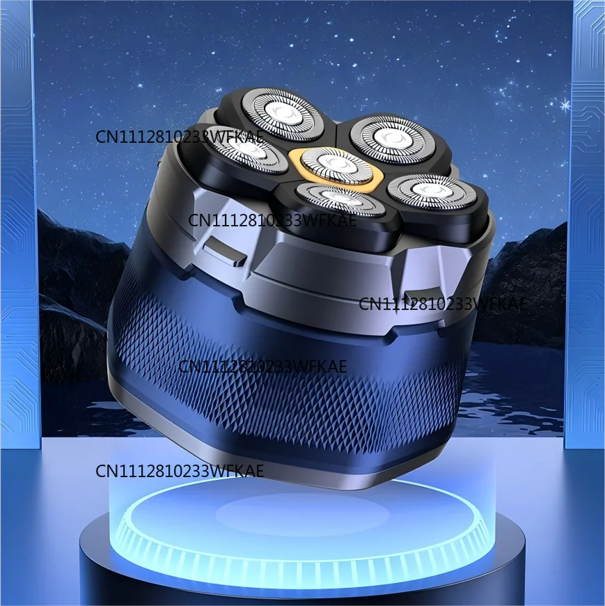Electric shaver 6D rechargeable LED waterproof designed for bald men