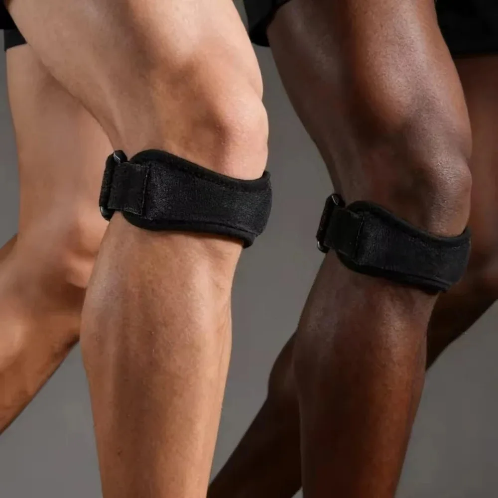 Genouillère de compression réglable 1 pièce, avec absorption des chocs, pour le basketball, le sport et le fitness