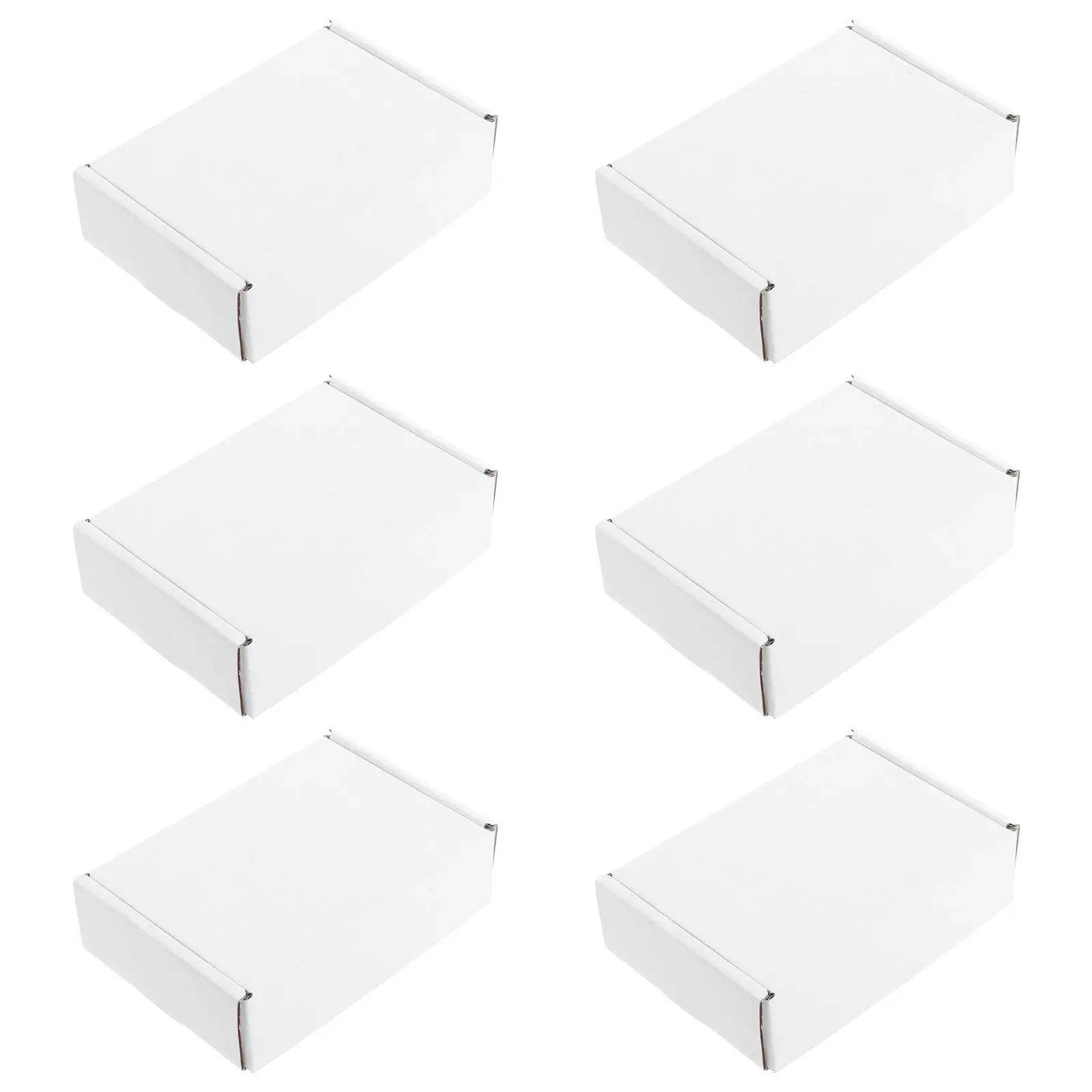 

6Pcs White Shipping Boxes Cardboard Mailer Boxes Small Business Packing Shipping Packaging Mailing Mailing Packing Box
